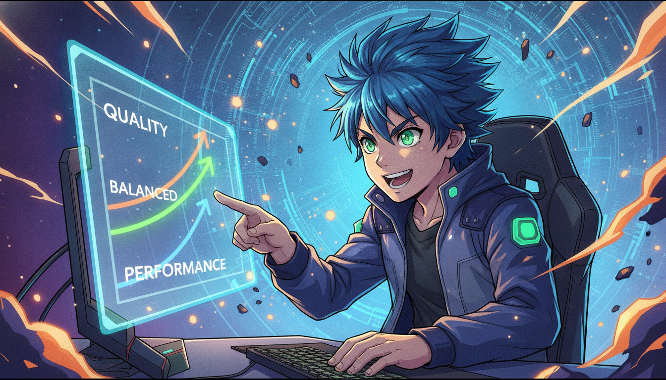 まずはQualityから試すのが基本だよ