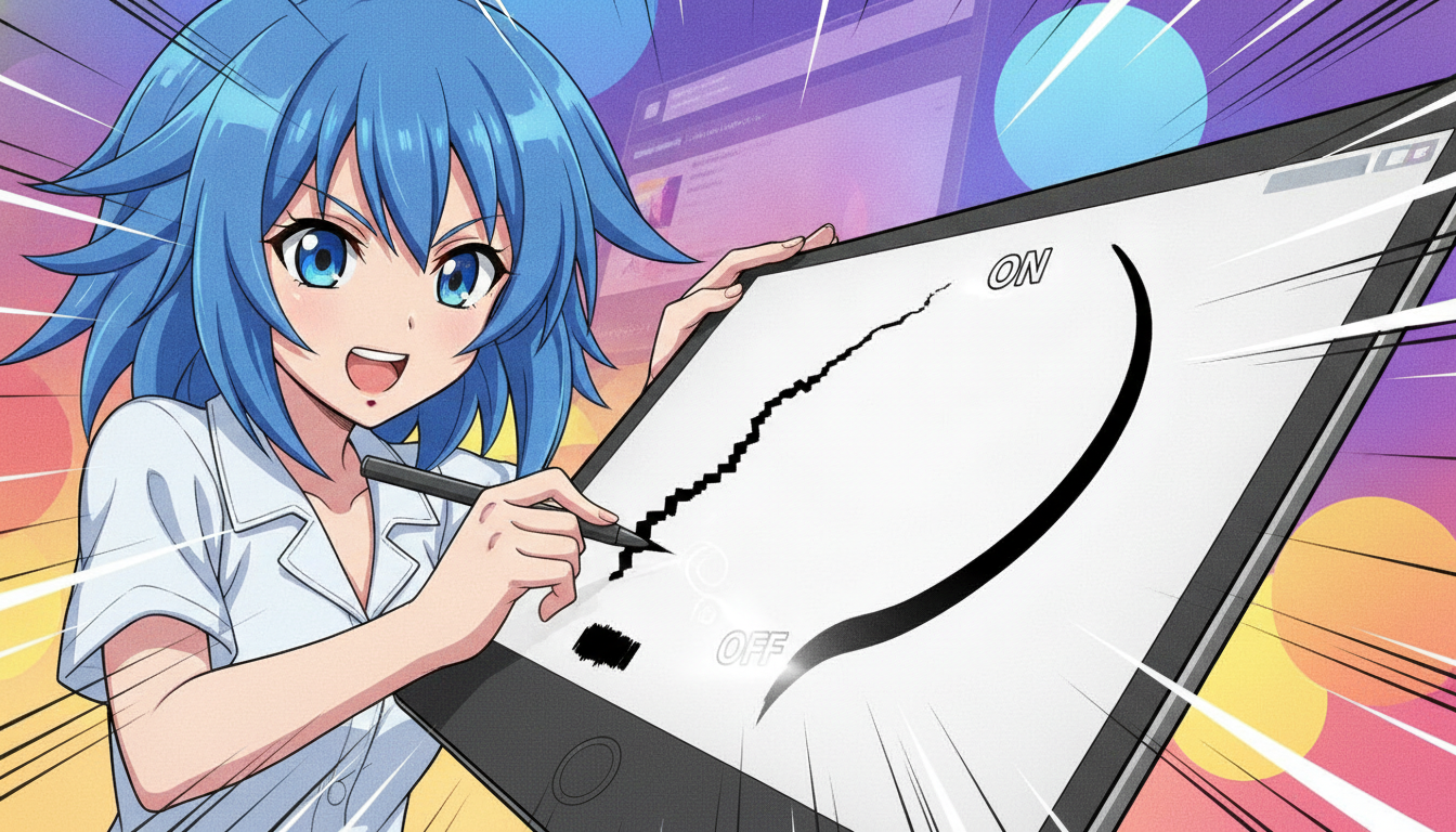クリスタのアンチエイリアスは線を滑らかにする機能