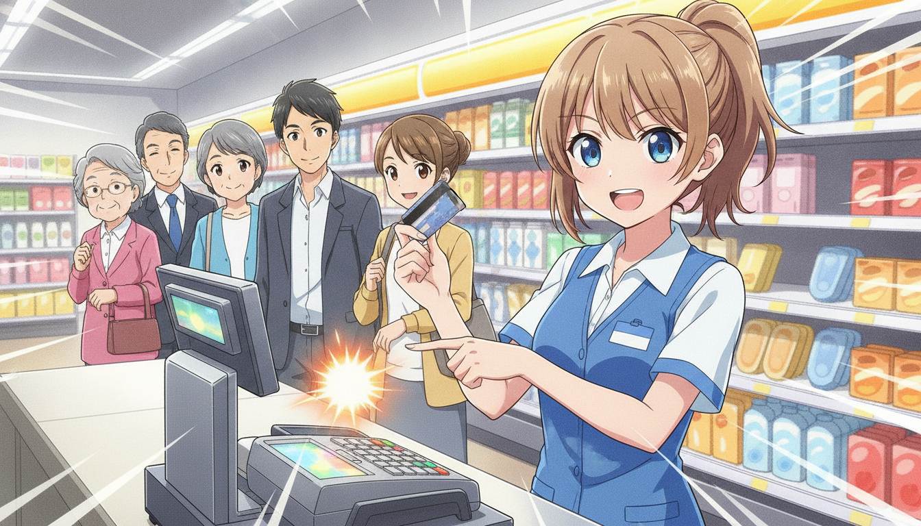 レジでのクレジットカード対応はパターン化されているから安心
