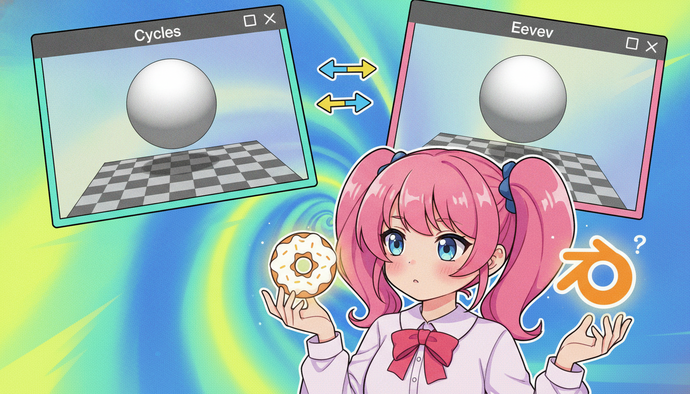 CyclesとEeveeで影を消す設定場所は違うんだ