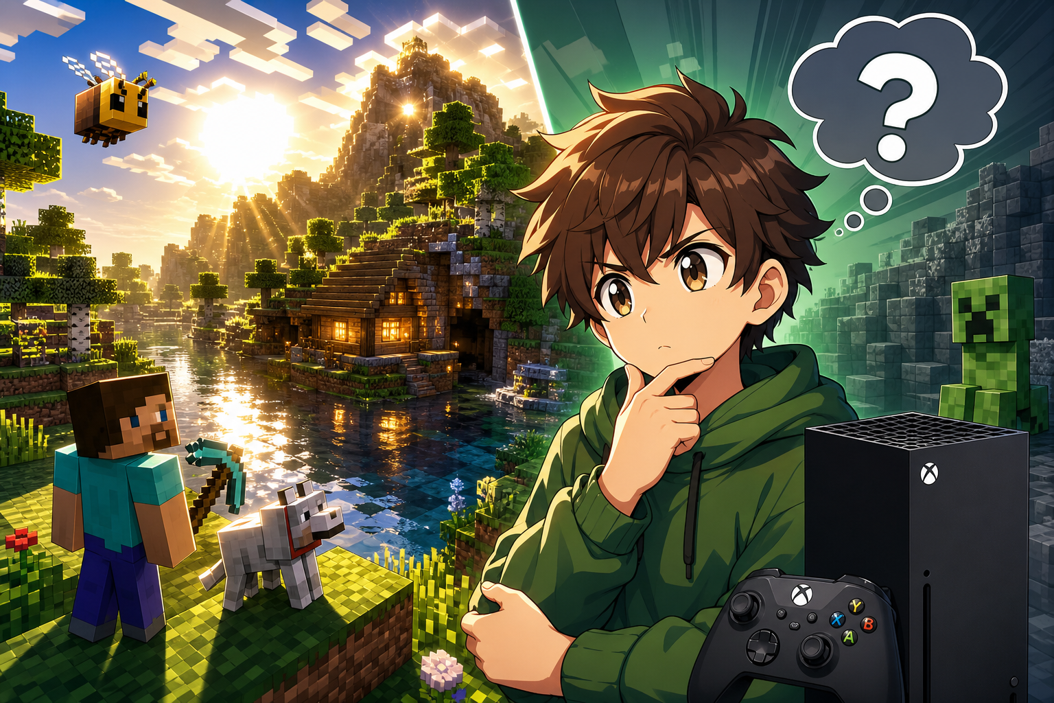 Xbox版のマイクラではレイトレーシングはできないのが現状だよ
