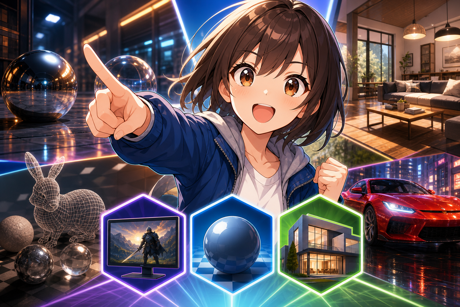 レイトレーシングを体験できるソフトは大きく3種類あるんだ