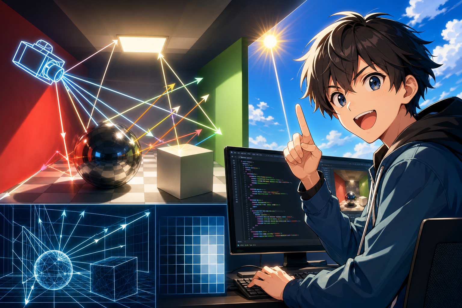 レイトレーシングのプログラムはどうやって動いているの？