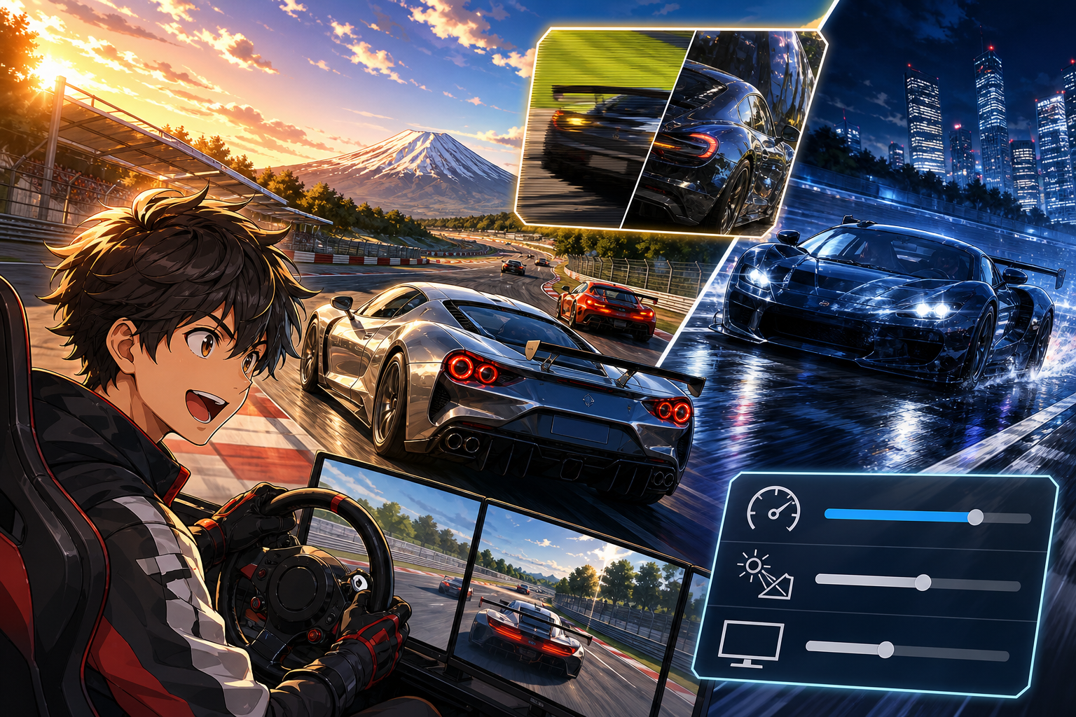 基本はレース中60fps優先でレイトレは観賞用！