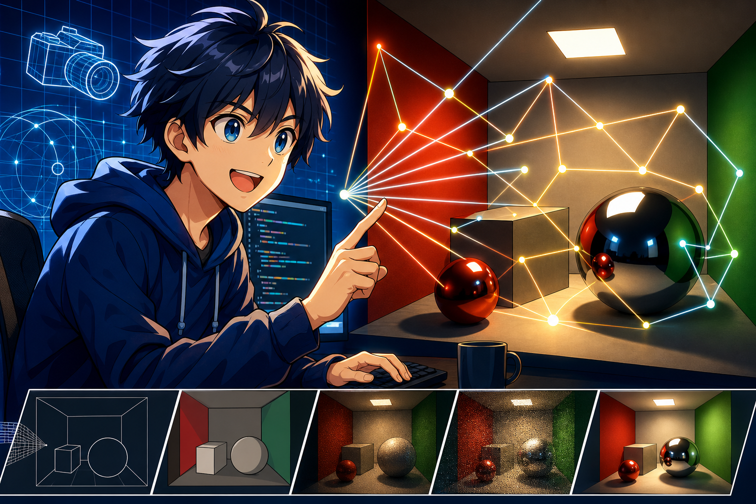 C言語で作るレイトレーサーの具体的な実装ステップ