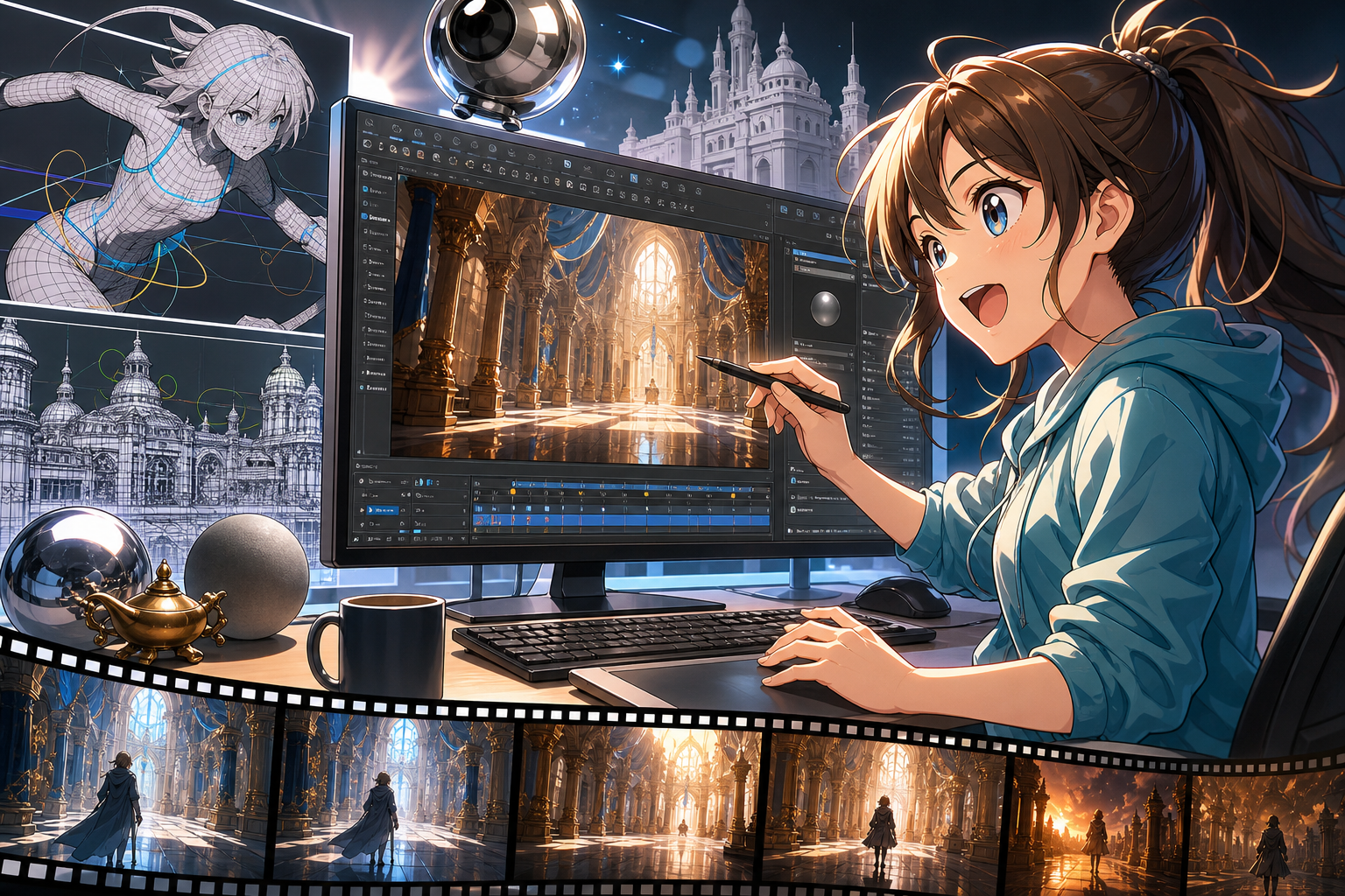 連番画像で書き出して別ソフトで動画化するのが基本