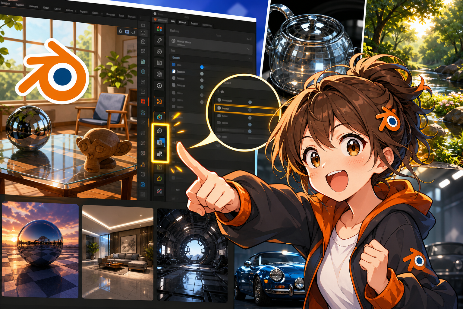 おさらい！Blenderのレイトレーシング設定場所まとめ